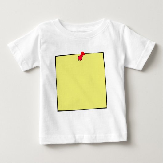 Template-Post-It-Note-Button Baby T-shirt (Vorderseite)