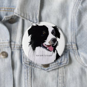 Template Ready-Made Border Collie Personalize Name Button (Beispiel)