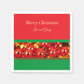 Template, Red and Green Christmas, Add Text, Serviette (Vorderseite)