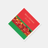 Template, Red and Green Christmas, Add Text, Serviette (Ecke)