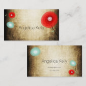 Template Red Poppy Visitenkarte (Vorne/Hinten)