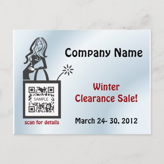 Template Shop Girl Postkarte (Vorderseite)