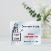 Template Shop Girl Postkarte (Stehend Vorderseite)