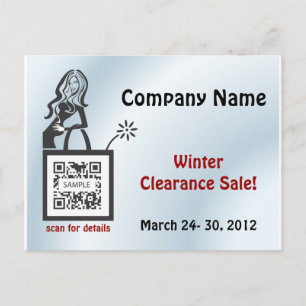 Template Shop Girl Postkarte