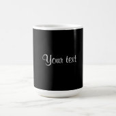 TEMPLATE - Solid schwarz mit weißem Skript Coffee  Kaffeetasse (Mittel)