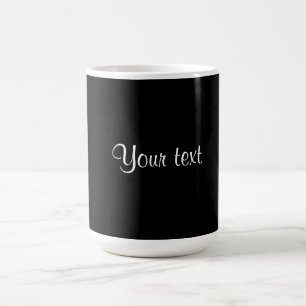 TEMPLATE - Solid schwarz mit weißem Skript Coffee  Kaffeetasse