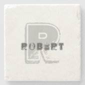 Template Stilvoller Designbrief Elegant Monogram Steinuntersetzer (Vorderseite)