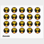 Template Text Trophy Emoji Runder Aufkleber (Blatt)