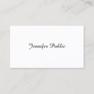 Template Trendy Hand Script Minimalistisch Moderne Visitenkarte