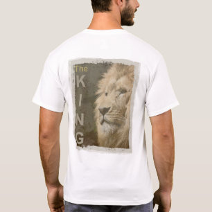 Template Trendy Lion White Color Elegant Moderne T-Shirt