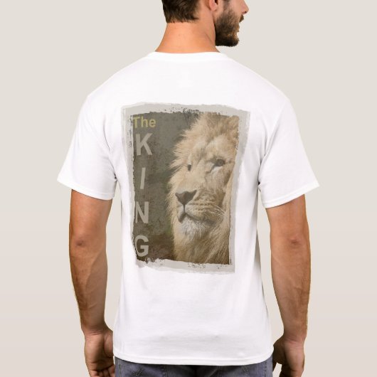 Template Trendy Lion White Color Elegant Moderne T-Shirt (Rückseite)