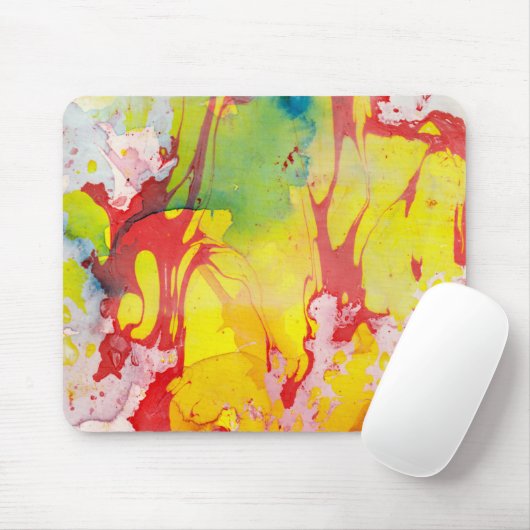Template Trendy Moderne Abstrakt Red Yellow Blue Mousepad (Mit Mouse)