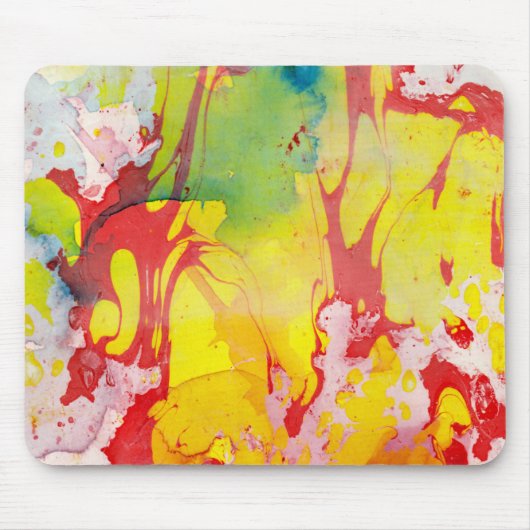 Template Trendy Moderne Abstrakt Red Yellow Blue Mousepad (Vorne)