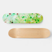 Template trendy Yellow Green Moderne Abstrakt Skateboard (Horizontal)