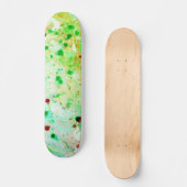 Template trendy Yellow Green Moderne Abstrakt Skateboard (Vorderseite)