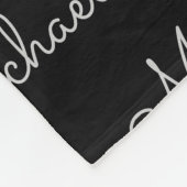 Template Typografy Replace your name Black Fleecedecke (Ecke)