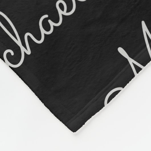 Template Typografy Replace your name Black Fleecedecke (Ecke)