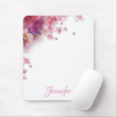 Template Watercolor Flowers Roses Elegant Mousepad (Mit Mouse)
