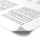 Template Wedding Chart Paris Chic Poster (Ecke)