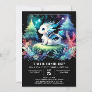 Template Whimsy Dragon Birthday Einladung