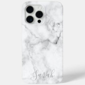 Template White Marble Muster iPhone Case (Rückseite)