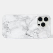 Template White Marble Muster iPhone Case Hülle (Rückseite (Horizontal))