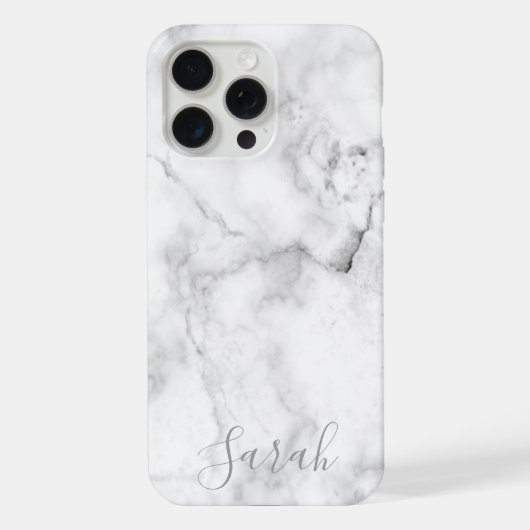 Template White Marble Muster iPhone Case Hülle (Rückseite)