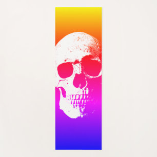 Template Yellow Orange Red Blue Lila Skull Yogamatte