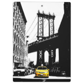 Template Yellow Taxi Brooklyn Bridge New York Klemmbrett (Rückseite)