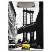 Template Yellow Taxi Brooklyn Bridge New York Klemmbrett (Vorderseite)