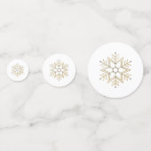 TemplateNF Silver & Gold Snowflakes Table Confetti Konfetti (Rückseiten)