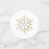 TemplateNF Silver & Gold Snowflakes Table Confetti Konfetti (Klein Vorderseite)