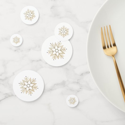 TemplateNF Silver & Gold Snowflakes Table Confetti Konfetti (Gruppe)
