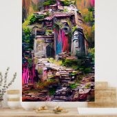 Temple - Abstrakte Malerei Poster (Küche)