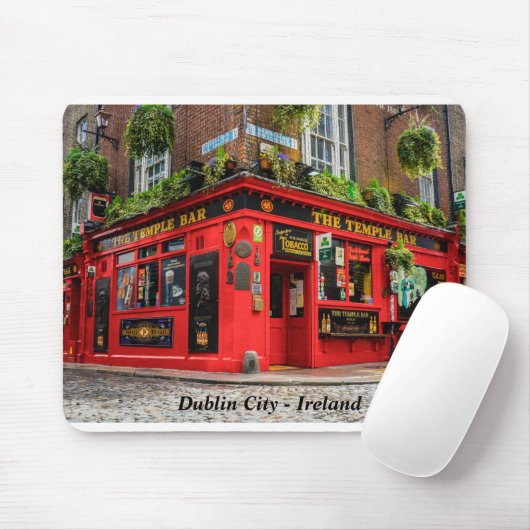 Temple Bar Dublin City Irland Mousepad (Mit Mouse)