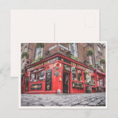 Temple Bar Dublin Irisches Pub-Foto Postkarte (Vorne/Hinten)