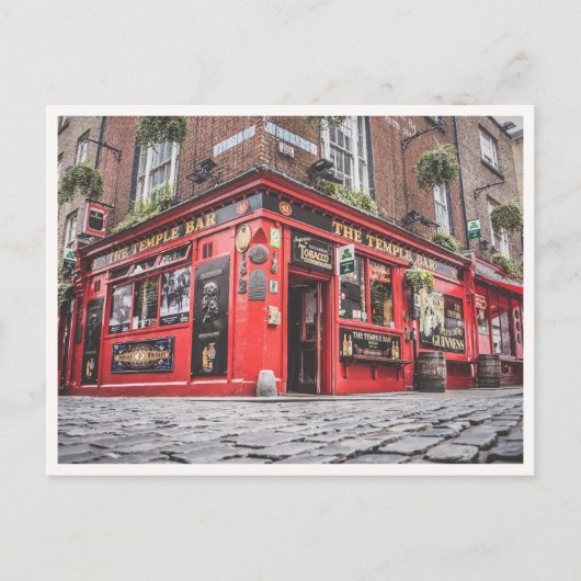 Temple Bar Dublin Irisches Pub-Foto Postkarte (Vorderseite)