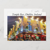 Temple Bar, Dublin, Irland Postkarte (Vorne/Hinten)
