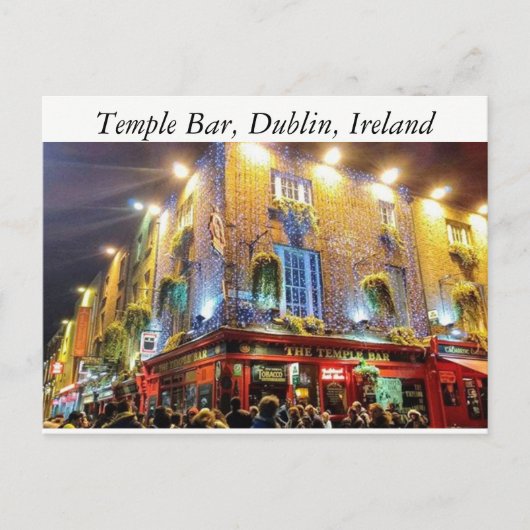 Temple Bar, Dublin, Irland Postkarte (Vorderseite)