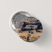 Temple Berg Alte Stadt Jerusalem Kuppel des Felsen Button (Vorne & Hinten)