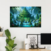 Temple Castle of the Secret Jade Throne Poster (Heimbüro)