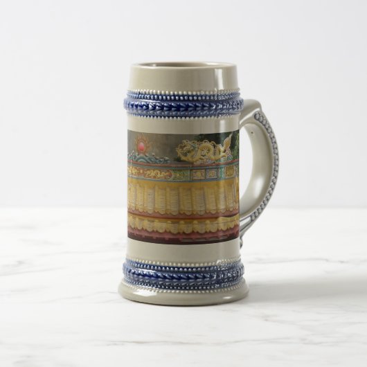 Temple Ceiling Gray / Blue 22 oz Stein Bierglas (VorderseiteRechts)