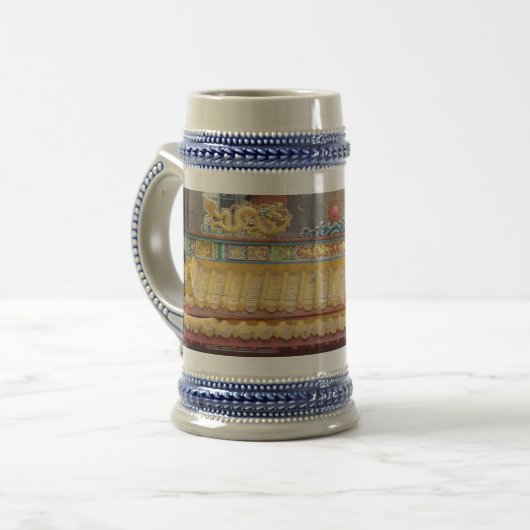 Temple Ceiling Gray / Blue 22 oz Stein Bierglas (Vorderseite Links)