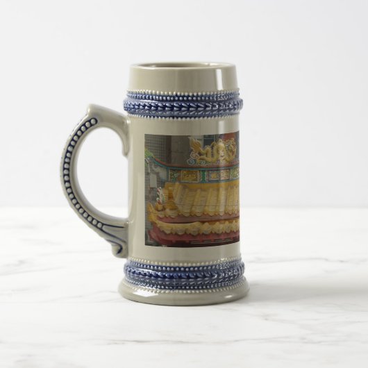 Temple Ceiling Gray / Blue 22 oz Stein Bierglas (Links)