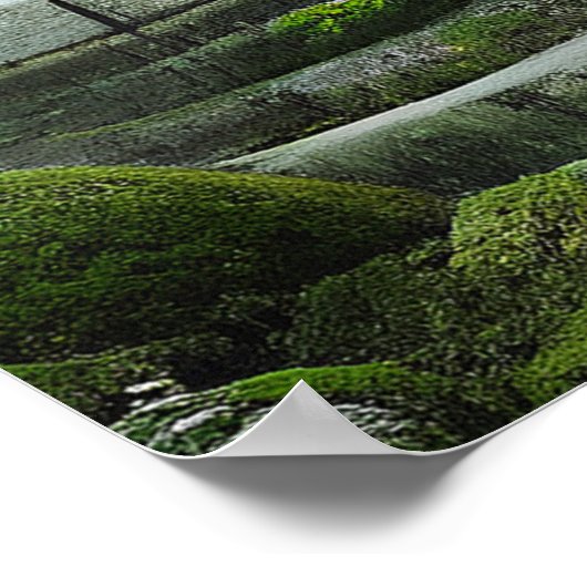 Temple - farbenfrohe Malerei Poster (Ecke)