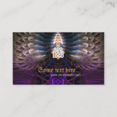Temple Fraktal Feathers Business Card Visitenkarte (Rückseite)