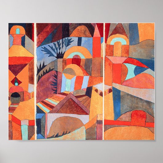 Temple Gardens (1920) von Paul Klee Poster (Vorne)