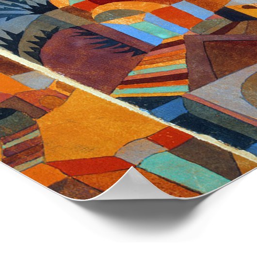 Temple Gardens : Paul Klee 1920 Poster (Ecke)