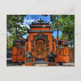 Temple Gate Buddhismus Indonesien Reiseziel Postkarte