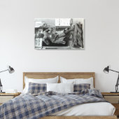 Temple Guard Statue im Pacific Curio Shop, Leinwanddruck (Insitu (Schlafzimmer))